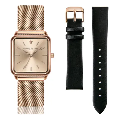 Women's watch and watchband Amelia Parker Gold Plaza