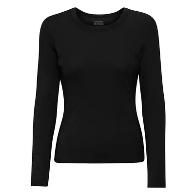 Women's long sleeve ribbed T-shirt Colorful Standard Organic deep black