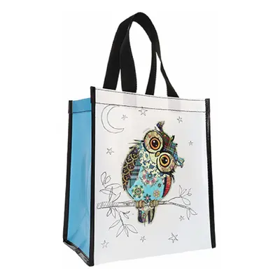 Shopping bag owl recycled plastic Kiub Kook