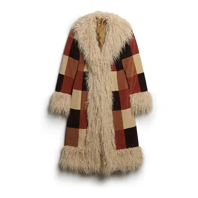 Long coat for women Superdry Afghan Patchwork