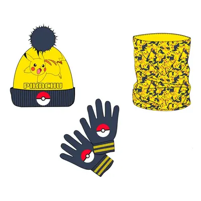 Nintendo Pokémon Pikachu Scarf, Hat, and Gloves Set