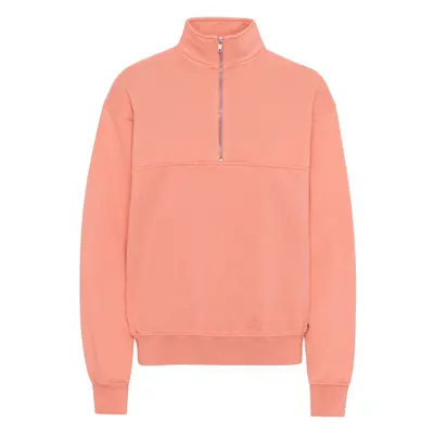 Sweatshirt 1/4 zip Colorful Standard Organic bright coral