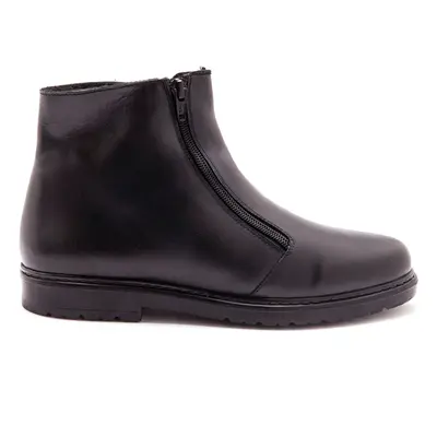 Extra wide fur-lined leather ankle boots Pédiconfort