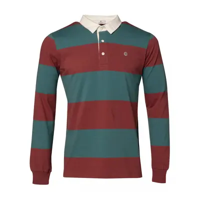 Striped long sleeve polo Serge Blanco