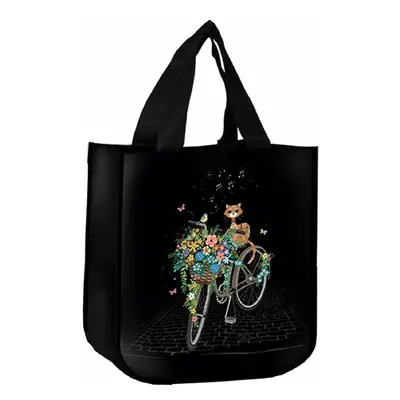 Recycled tote bag cat velo Kiub Bug Art Jewels PM