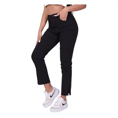 Straight flared jeans with slit for women Project X Paris