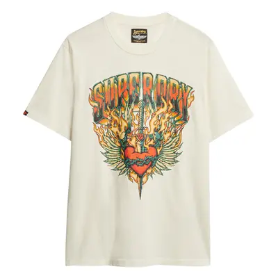 Graphic oversized T-shirt Superdry Biker Rock