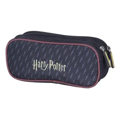 Children's rectangular pencil case with two compartments Kid'Abord Harry Potter Gold