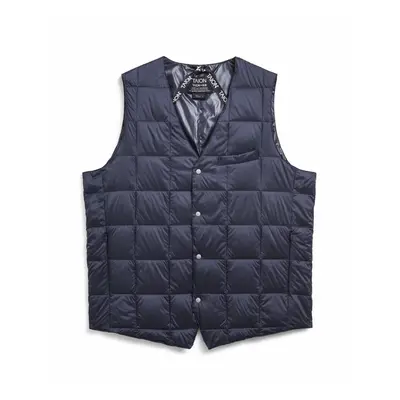 Sleeveless v-neck basic button-Puffer Jacket Taion