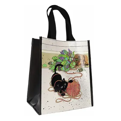 Recycled plastic tote bag kitten Kiub Bug Art