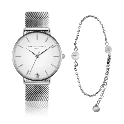 Watch and bracelet for women Amelia Parker Pure