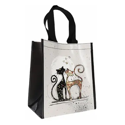 Recycled plastic tote bag cats in love Kiub Bug Art