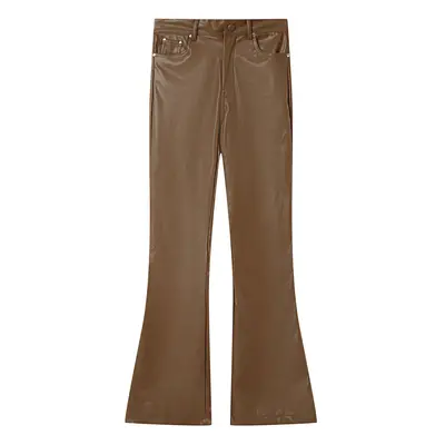 Women's Faux Leather Trousers Sixth June Flare