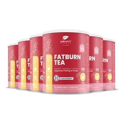 100% Organic Slimming tea | 6 x Fat Burn Tea with ProElderberry™ | Milk Thistle and Valerian | V