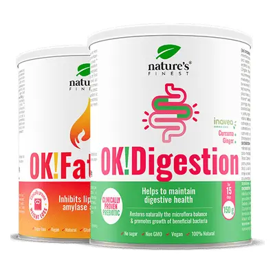 OK!Digestion + OK!FatBurn | Microflora Balance | Beneficial Bacteria | Healthy Digestion | Lose 