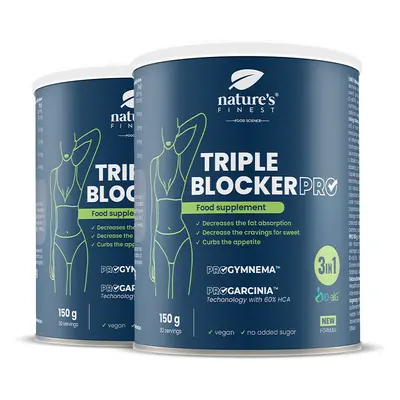 Triple Blocker Pro 1+1 | Minimize Carbs, Sugar, Fat Intake | Gymnema Sylvestre | HCA