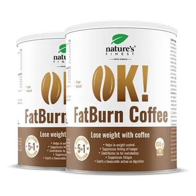 OK!FatBurn Coffee | 1+1 Free | Boost Metabolism with L-Carnitine Guarana | Natural Instant Coffe