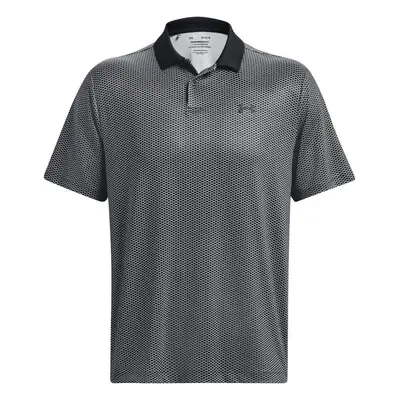 UNDER ARMOUR PERFORMANCE 3.0 PRINTED GOLF POLO SHIRT - BLACK - S