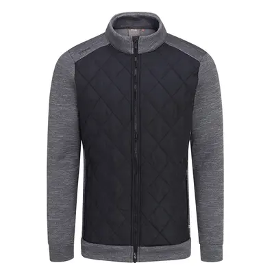 PING AARAN QUILTED GOLF JACKET - STEEL MARL / BLACK - 2XL