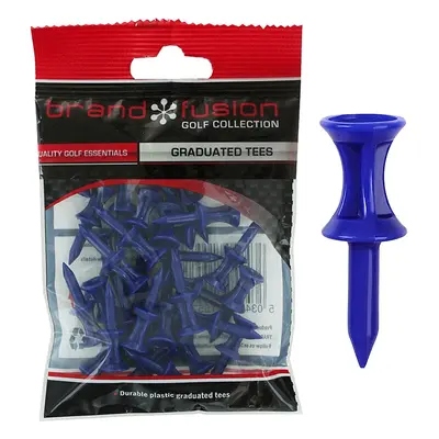 FUSION PLASTIC GOLF CASTLE TEES / BUMPER PACKS - BLUE 37mm (60 Pack)