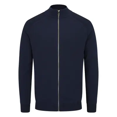 PING MURPHY LINED FULL ZIP MERINO SWEATER - NAVY - M