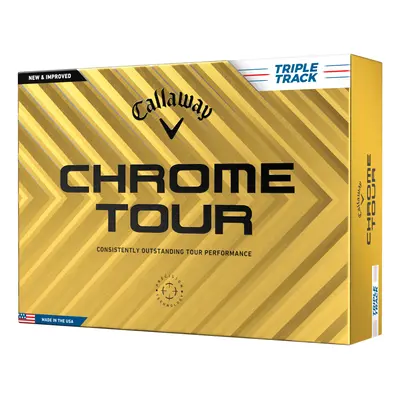 CALLAWAY CHROME TOUR TRIPLE TRACK GOLF BALLS - WHITE - 1 Dozen