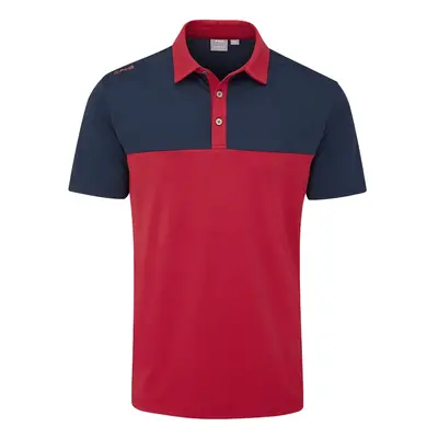 PING BODI GOLF POLO SHIRT - RICH RED / NAVY - L