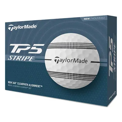 TAYLORMADE 2025 TP5 STRIPE GOLF BALLS - WHITE - 1 Dozen