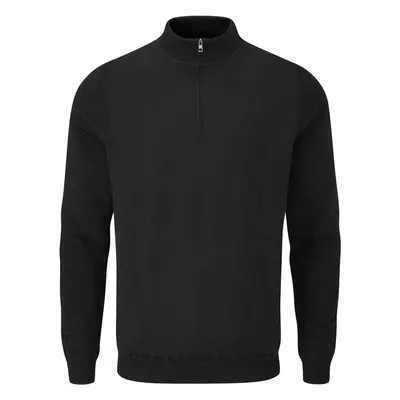 PING CROY MERINO LINED GOLF SWEATER - BLACK - S