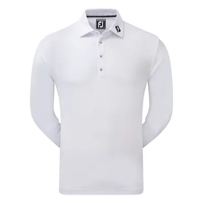 FOOTJOY LONG SLEEVE THERMOLITE SMOOTH GOLF POLO SHIRT 96953 - WHITE - XL