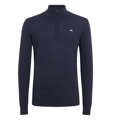 J.LINDEBERG GOLF KIAN MERINO ZIP NECK SWEATER - NAVY - S