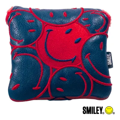 SMILEY ORIGINAL STACKED MALLET PUTTER HEADCOVER - NAVY / RED