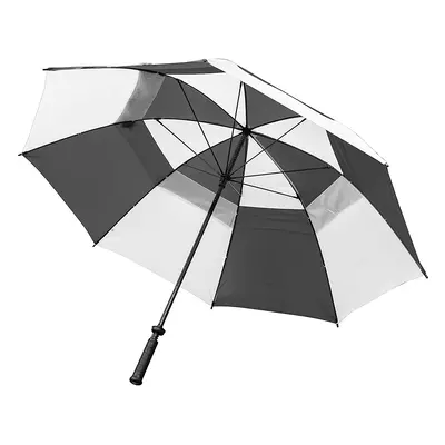 LONGRIDGE DELUXE 60'' WINDPROOF DUAL CANNOPY GOLF UMBRELLA - BLACK