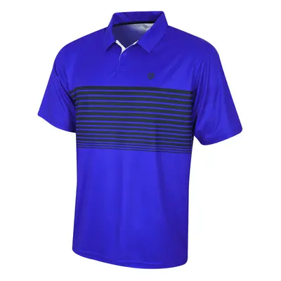 ISLAND GREEN SPEED STRIPE GOLF POLO SHIRT - BLUE - S