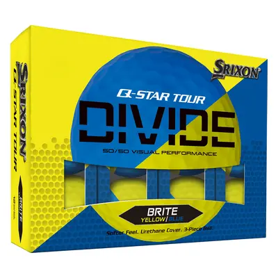 SRIXON Q STAR TOUR DIVIDE GOLF BALLS - YELLOW / BLUE - 1 Dozen