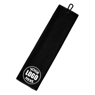 DELUXE MICROFIBER TRI FOLD GOLF TOWEL PERSONALISED