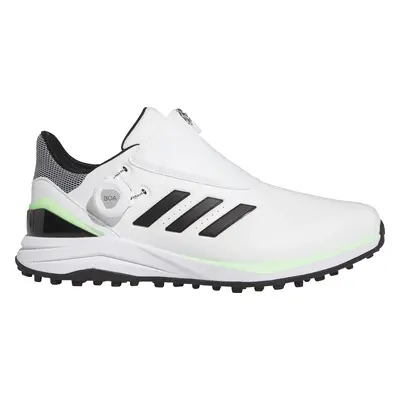 ADIDAS SOLARMOTION BOA SPIKELESS 24 GOLF SHOES - CLOUD WHITE / CORE BLACK / GREEN SPARK - 7 UK