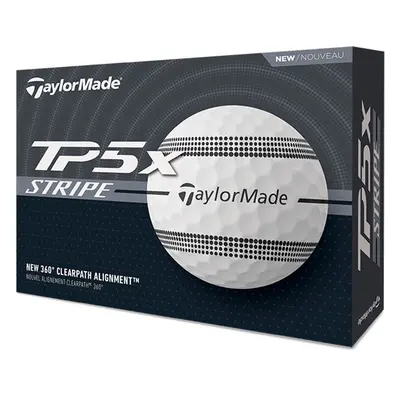 TAYLORMADE 2025 TP5X STRIPE GOLF BALLS - WHITE - 1 Dozen