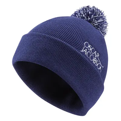 OSCAR JACOBSON KNITTED II BOBBLE HAT - NAVY