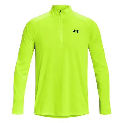 UNDER ARMOUR UA TECH™ 1/4 ZIP GOLF PULLOVER - LIME SURGE / BLACK - S