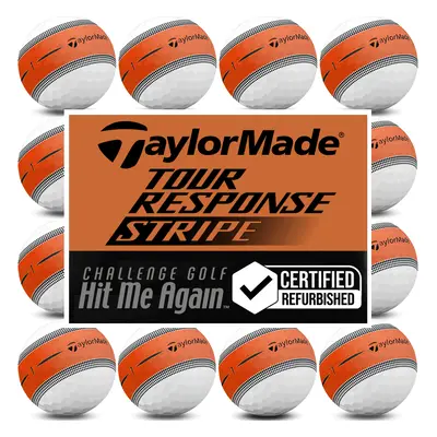 TAYLORMADE TOUR RESPONSE STRIPE HIT ME AGAIN™ GOLF BALLS - ORANGE - 1 Dozen