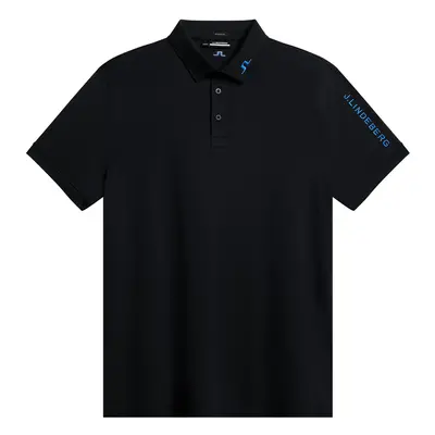 J.LINDEBERG TOUR TECH REG FIT GOLF POLO SHIRT - BLACK - 2XL