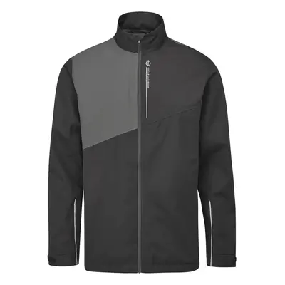 OSCAR JACOBSON GREYLANDS LIGHTWEIGHT WATERPROOF GOLF JACKET - BLACK / PEWTER - M