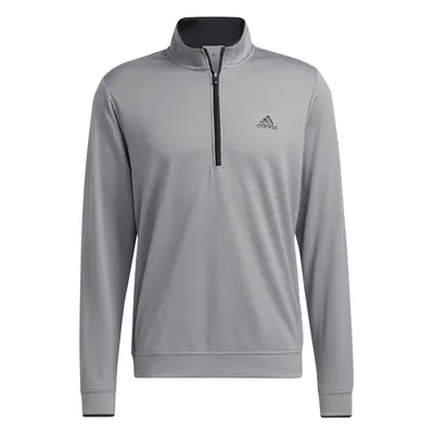 ADIDAS PRIMEGREEN 1/4 ZIP GOLF PULLOVER - GREY THREE / BLACK - S