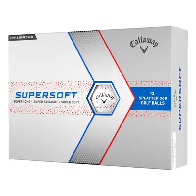 CALLAWAY SUPERSOFT SPLATTER 360 GOLF BALLS - RED - 1 Dozen