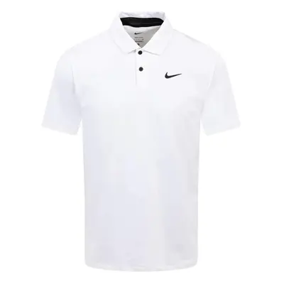 NIKE DRI-FIT TOUR SOLID GOLF POLO SHIRT - WHITE - XL