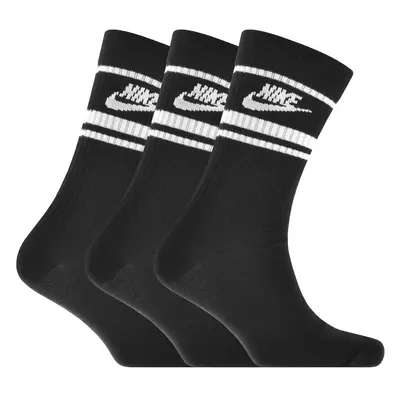 NIKE EVERYDAY ESSENTIAL GOLF CREW SOCKS - 3 PACK / BLACK STRIPES