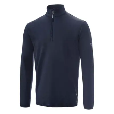 ISLAND GREEN TONAL PRINT 1/4 ZIP JUMPER - NAVY - M