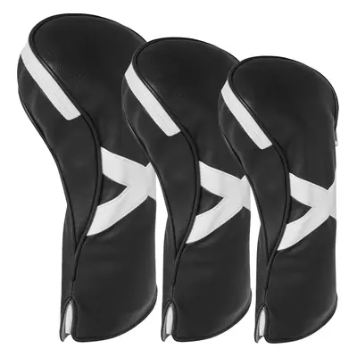 LEGACY CROSSED PU LEATHER HEADCOVERS - BLACK - Driver Headcover