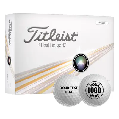 TITLEIST VELOCITY GOLF BALLS - WHITE PERSONALISED